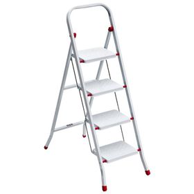 Saraylı 1634 Beyaz 4 Basamaklı Pratik Metal Merdiven