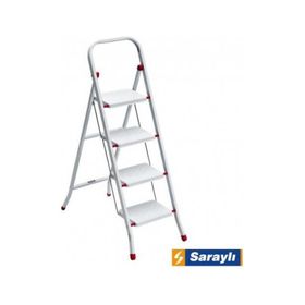 Saraylı 1634 Beyaz 4 Basamaklı Pratik Metal Merdiven