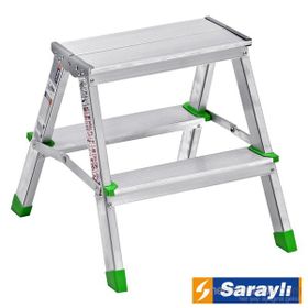 Saraylı 2 Basamaklı Alüminyum Mega Çift Taraflı Merdiven