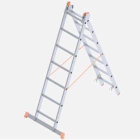 Saraylı 7207-A 2x7 Basamaklı A Tipi Sürgülü Merdiven