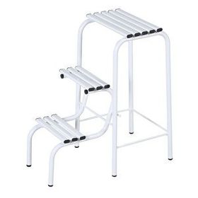 Saraylı Metal 3 Basamaklı Beyaz Renk Tabure Merdiven