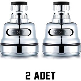 Sardıcı 2 Adet %70 Su Tasarruflu Musluk Başlığı Mutfak Lavabo Krom 3 Fonksiyonlu Başlık