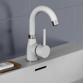 Sardıcı Beyaz Gövde Çizilmez Lavabo Bataryası