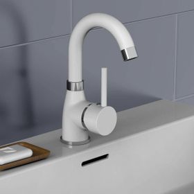 Sardıcı Beyaz Gövde Çizilmez Lavabo Bataryası