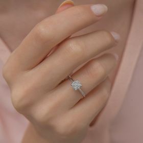Sare Pırlanta SPYZ-01001 0.23 Karat Pırlanta Altın Tektaş Yüzük