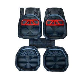 Sare Tuning Audi RS4 Araca Uyumlu Krom Kırmızı Derin Havuzlu Siyah Oto Paspas Takımı