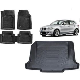 Sare Tuning Bmw 1 Serisi Uyumlu E87 2010 Model 3d Bagaj Havuzu ve 4D Luxury Siyah Havuzlu Paspas