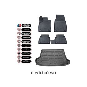 Sare Tuning Dacia Duster 2WD 2009-2017 4D Araca Özel Paspas ve Bagaj Havuzu
