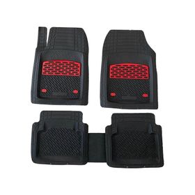 Sare Tuning Fiat Punto EVO 2009-2011 Araca Uyumlu Krom Kırmızı Derin Havuzlu Siyah Oto Paspas Takımı