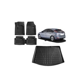 Sare Tuning Focus 2 Hatchback İnce Stepne 3D Siyah Bagaj Havuzu ve 4D Luxury Havuzlu Paspas