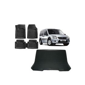 Sare Tuning Ford Connect 2005 Model Siyah Cepli 3D Bagaj Havuzu ve 4D Luxury Havuzlu Paspas
