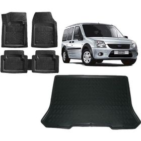 Sare Tuning Ford Connect 2005 Model Siyah Cepli 3D Bagaj Havuzu ve 4D Luxury Havuzlu Paspas