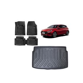 Sare Tuning Hyundai I20 2022 Model Uyumlu Plus Alt Kademe Siyah 3D Bagaj Havuzu ve 4D Luxury Havuzlu Paspas