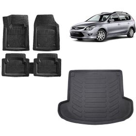 Sare Tuning Hyundai I30 Station Vagon 2011 Uyumlu Model Siyah 3D Bagaj Havuzu ve 4D Luxury Havuzlu Paspas