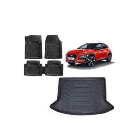 Sare Tuning Hyundai Kona 2022 Model (çift Cepli) 3d Bagaj Havuzu ve 4D Luxury Havuzlu Paspas