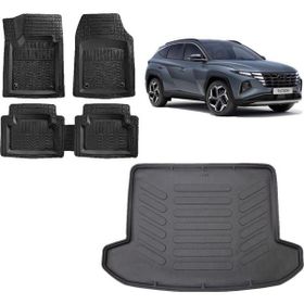 Sare Tuning Hyundai Tucson 2021 Model 3d Bagaj Havuzu ve 4D Luxury Havuzlu Paspas