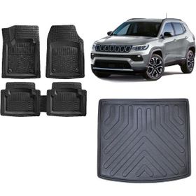 Sare Tuning Jeep Compass 2022 Model 3d Bagaj Havuzu ve 4D Luxury Havuzlu Paspas