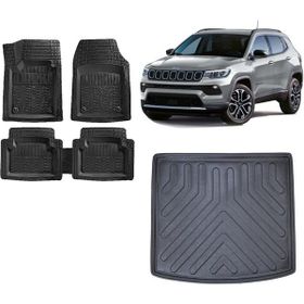Sare Tuning Jeep Compass 2022 Model 3d Bagaj Havuzu ve 4D Luxury Havuzlu Paspas