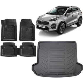 Sare Tuning Kia Sportage R 2016 Model Siyah 3D Bagaj Havuzu ve 4D Luxury Havuzlu Paspas