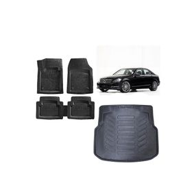 Sare Tuning Mercedes C Seri W204 2010 Model Plastik Setli Bagaj Havuzu ve 4D Luxury Havuzlu Paspas