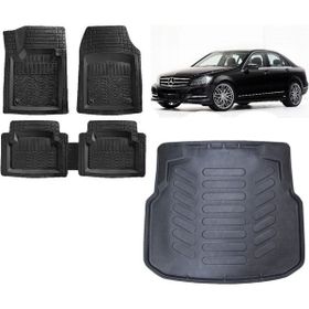 Sare Tuning Mercedes C Seri W204 2010 Model Plastik Setli Bagaj Havuzu ve 4D Luxury Havuzlu Paspas