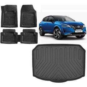 Sare Tuning Nissan Qashqai 2023 Model 3d Alt Kademe Bagaj Havuzu ve 4D Luxury Havuzlu Paspas
