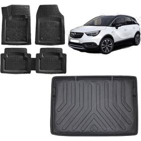 Sare Tuning Opel Crossland 2023 Model Üst Kademe Siyah 3D Bagaj Havuzu ve 4D Luxury Havuzlu Paspas