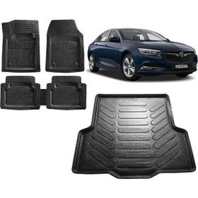 Sare Tuning Opel Insignia Sedan 2021 Model Siyah 3D Bagaj Havuzu ve 4D Luxury Havuzlu Paspas