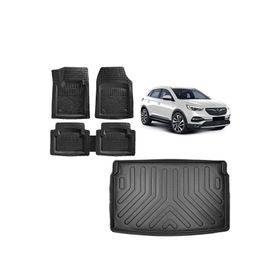 Sare Tuning Opel Mokka 2023 Model Üst Siyah 3D Bagaj Havuzu ve 4D Luxury Havuzlu Paspas