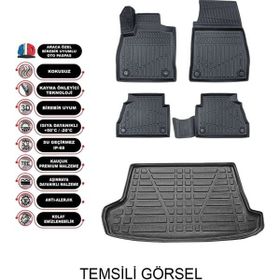 Sare Tuning Peugeot 2008 2020 Üst Prof Siyah Havuzlu Paspas ve Bagaj Havuzu