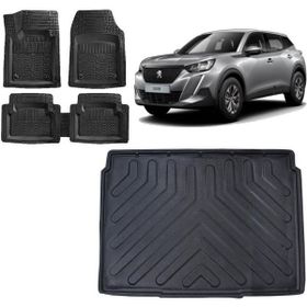 Sare Tuning Peugeot 2008 2021 Model Uyumlu Üst Kademe Siyah 3D Bagaj Havuzu ve 4D Luxury Havuzlu Paspas