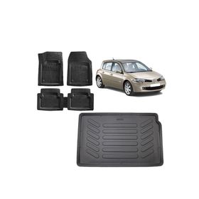 Sare Tuning Renault Megane 2 Hatchback 2008 Model 3d Bagaj Havuzu ve 4D Luxury Havuzlu Paspas