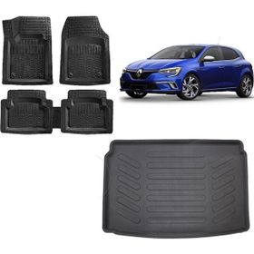 Sare Tuning Renault Megane 4 Hatchback 2017 Model 3d Bagaj Havuzu ve 4D Luxury Havuzlu Paspas