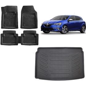 Sare Tuning Renault Megane 4 Hatchback 2017 Model 3d Bagaj Havuzu ve 4D Luxury Havuzlu Paspas