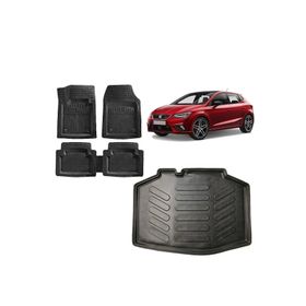 Sare Tuning Seat Ibiza 2020 Model Hatchback Siyah 3D Bagaj Havuzu ve 4D Luxury Havuzlu Paspas
