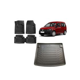 Sare Tuning Volkswagen Caddy 2003 Sonrası 3d Bagaj Havuzu ve 4D Luxury Havuzlu Paspas