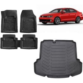 Sare Tuning Volkswagen Jetta 2014 Model (cepli) 3d Bagaj Havuzu ve 4D Luxury Havuzlu Paspas