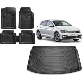 Sare Tuning Volkswagen Polo 2022 Model Üst Kademe Siyah 3D Bagaj Havuzu ve 4D Luxury Havuzlu Paspas