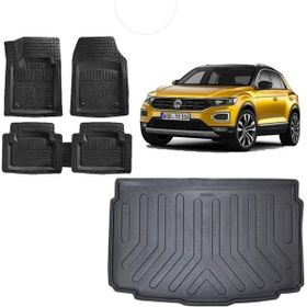 Sare Tuning Volkswagen T-roc Alt Kademe 2020 Model Siyah 3D Bagaj Havuzu ve 4D Luxury Havuzlu Paspas