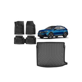 Sare Tuning Volkswagen Taigo 2023 Model Üst Kademe Siyah 3D Bagaj Havuzu ve 4D Luxury Havuzlu Paspas