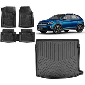 Sare Tuning Volkswagen Taigo 2023 Model Üst Kademe Siyah 3D Bagaj Havuzu ve 4D Luxury Havuzlu Paspas