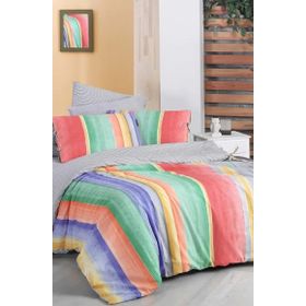 Sarev 200x220 cm Moretti Multicolour Yeşil Çift Kişilik Pamuk Fancy Poplin Nevresim Takımı