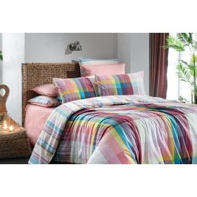 Sarev Aviano Fancy Poplin Tek Kişilik Nevresim Takımı - 160 x 220 cm - Renkli