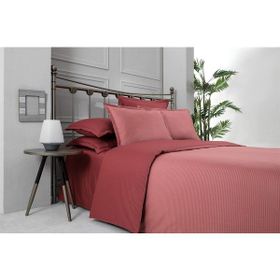 Sarev Fancy Poplin King Size Kırmızı Nevresim Takımı