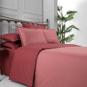 Sarev Fancy Stripe Kırmızı King Size Nevresim Takımı