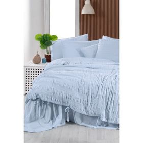 Sarev Leon %100 Pamuk Mood Comfort Mavi 200 x 220 cm Çift Kişilik Nevresim Takımı