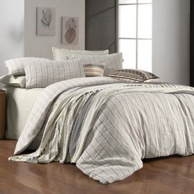 Sarev Madrid Mood Comfort %100 Pamuk Bej Çift Kişilik Nevresim Takımı