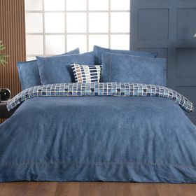 Sarev Sensa 233 TC Pamuk Saten İndigo Çift Kişilik 200x220 cm Nevresim Takımı