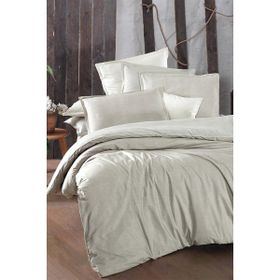 Sarev Sümer Bej Fancy Poplin King Size Nevresim Takımı