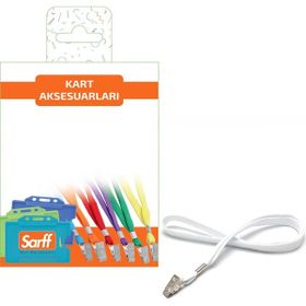 Sarff 10 Adet Metal Klipsli Beyaz Eko Askı İpi